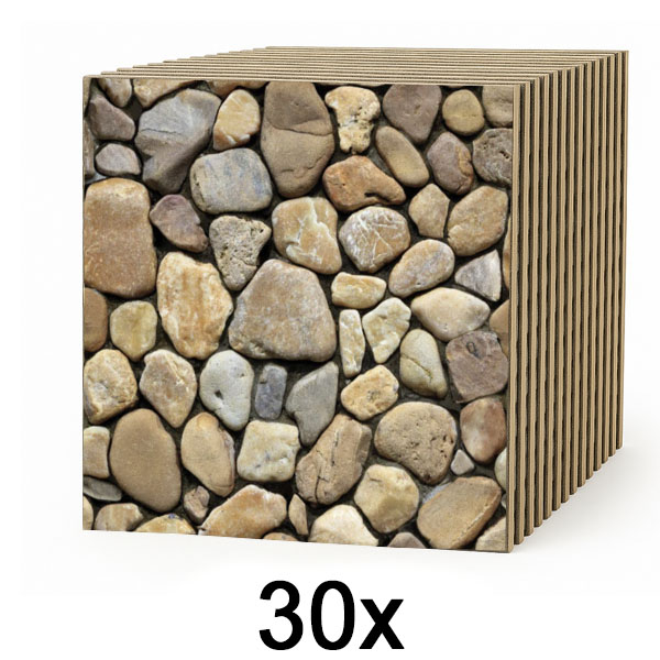 3x 3D tapete v imitaciji kamna (10 kosov) | STONEBLOCKS