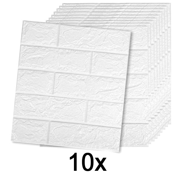 2x Samolepilne opečne tapete s 3D vzorcem (5 kosov)| BRICKSBY