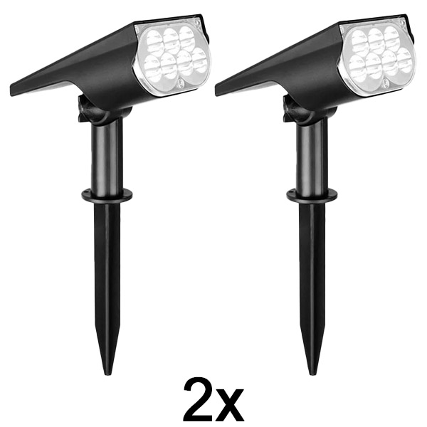 2x Zunanja solarna reflektorska luč | SPOTIKE